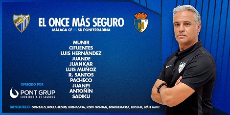 Alineaciones de ponferradina contra málaga cf