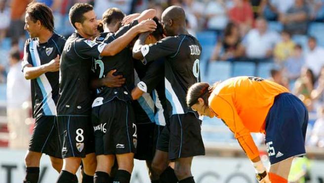 El Málaga goleó al Zaragoza en apenas 35 minutos