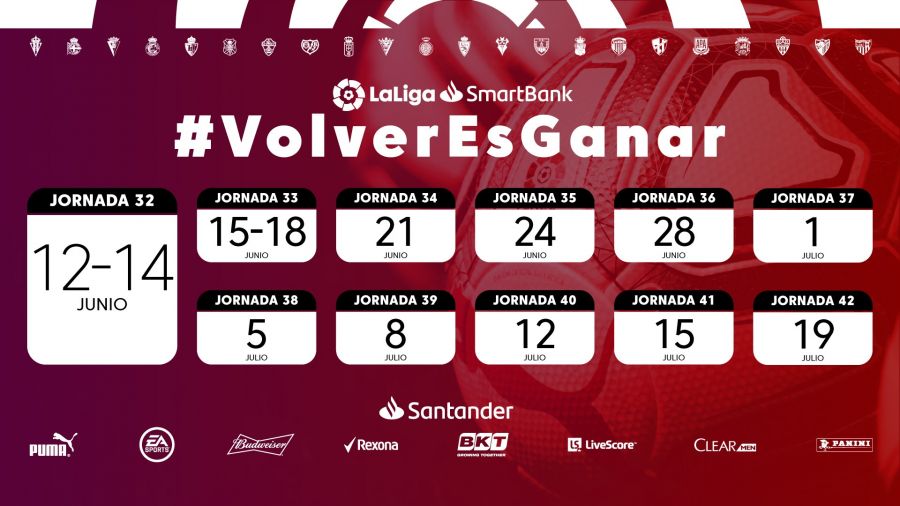 Calendario final Liga en Segunda división