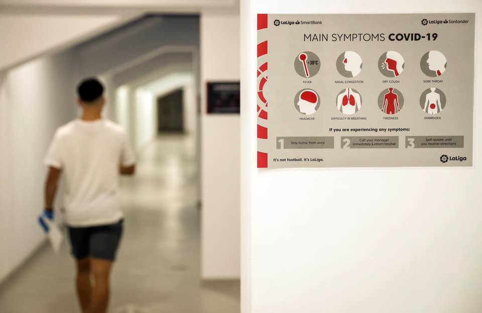 Jugador Málaga medidas covid19