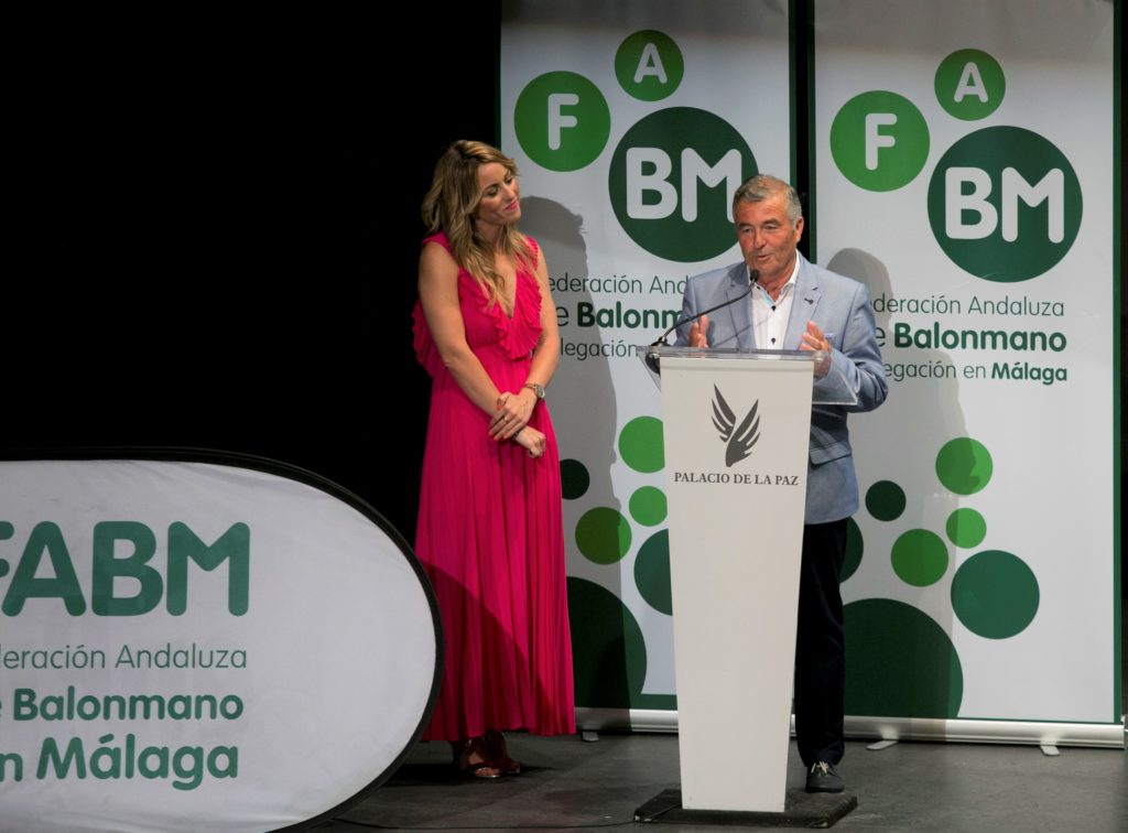 Pedro Cuevas en la última gala del balonmano malagueño 