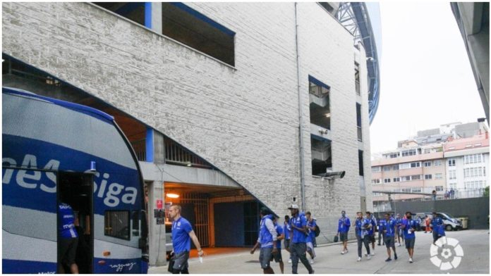 El Deportivo llegando a Riazor