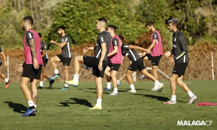 Entrenamiento del Málaga CF