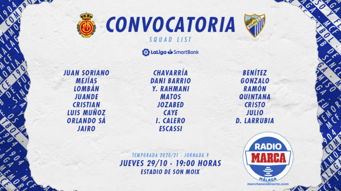 Convocatoria malaguista para Mallorca