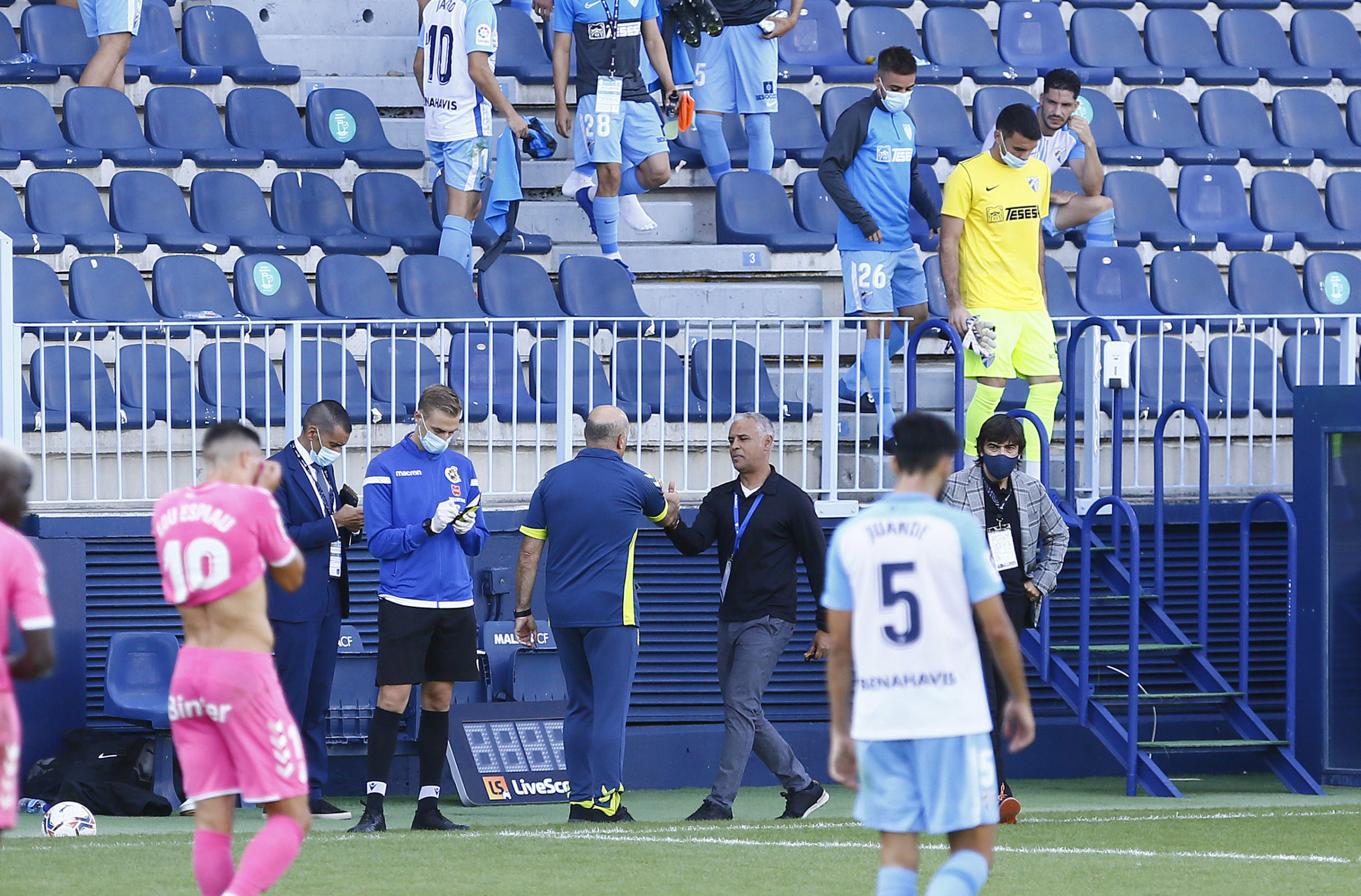 Pellicer y Pepe Mel Málaga Las Palmas