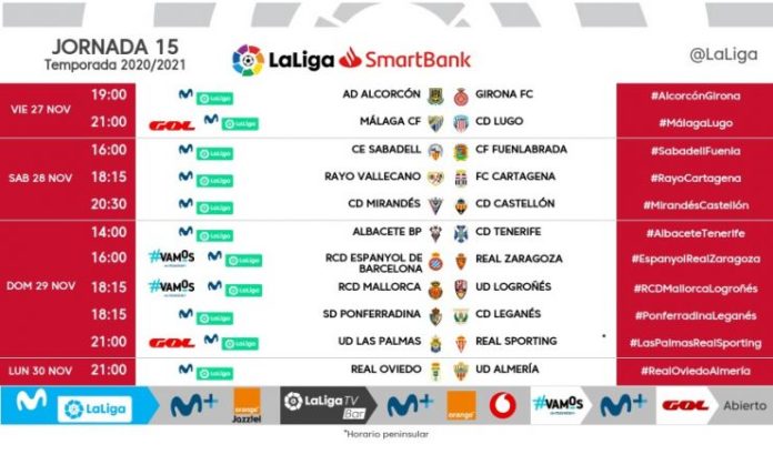 horarios jornada 15