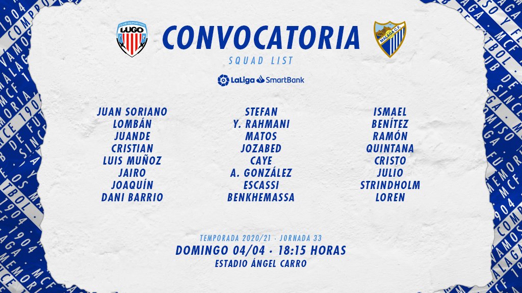 convocatoria Málaga para Lugo