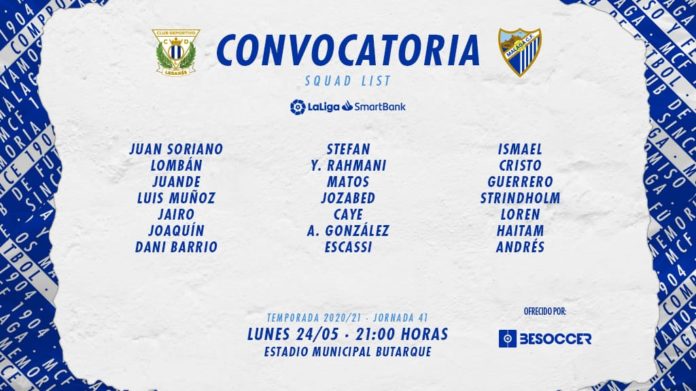 convocatoria Málaga para Leganés