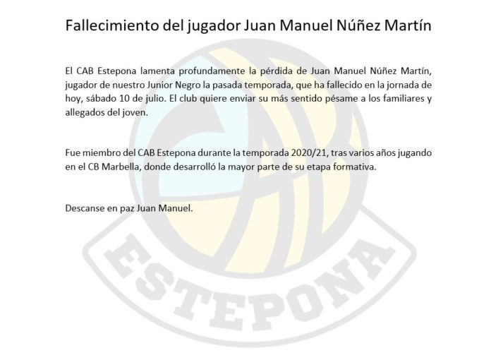 Luto en el baloncesto malagueño por el fallecimiento de Manu Núñez