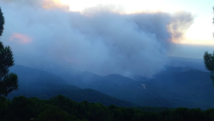 Ordenan el confinamiento de la población de Genalguacil y Jubrique por el incendio de Sierra Bermeja