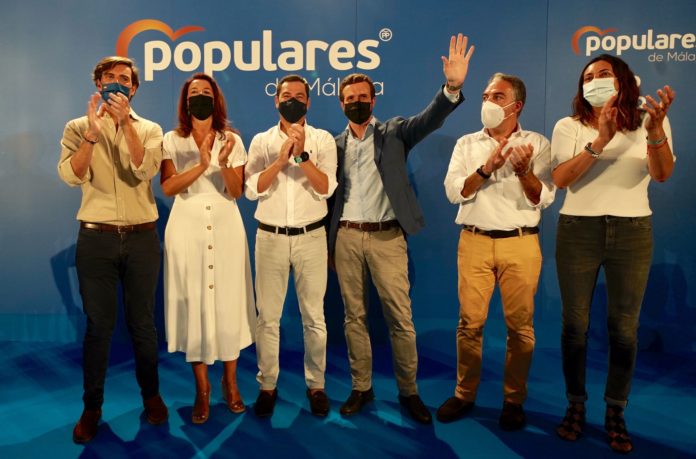 Pablo Casado en un acto del PP en Málaga