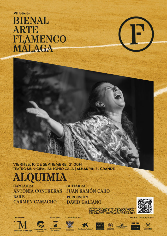 En este espectáculo de la Bienal de Arte Flamenco, que organiza la Diputación de Málaga, le acompañan Juan Ramón Caro, Carmen Camacho y David Galiano