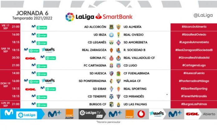 LaLiga ha dado a conocer el horario de la sexta jornada