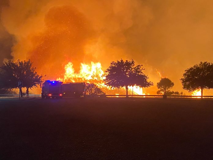 El CPB despliega veinticuatro efectivos y siete vehículos en el incendio que afecta a los municipios de Estepona, Genalguacil y Jubrique