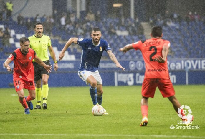 Borja Bastón, autor del doblete de su equipo en la derrota del Málaga CF