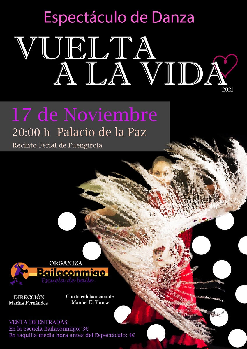 El Palacio de la Paz acoge el 17 de noviembre el espectáculo ‘Vuelta a la vida’ a cargo de la Academia ‘Baila Conmigo’ El Palacio de la Paz acoge el 17 de noviembre el espectáculo ‘Vuelta a la vida’ a cargo de la Academia ‘Baila Conmigo’