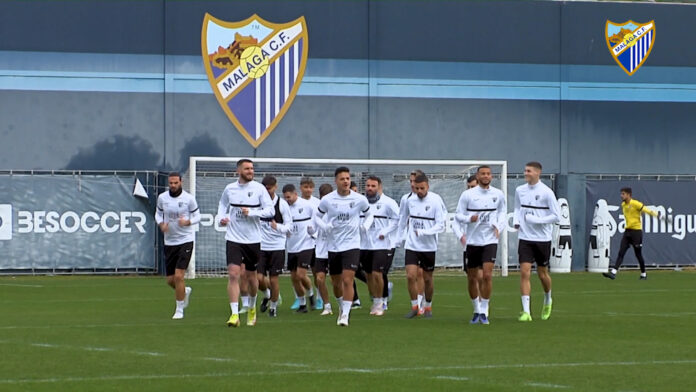 Imagen de un entrenamiento reciente del Málaga CF en el Anexo | MCF
