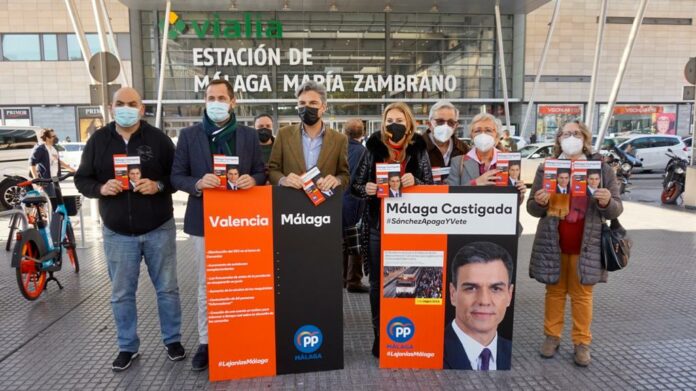 El PP pide a Sánchez que se baje del Falcon y solucione el agravio con el Cercanías de Málaga