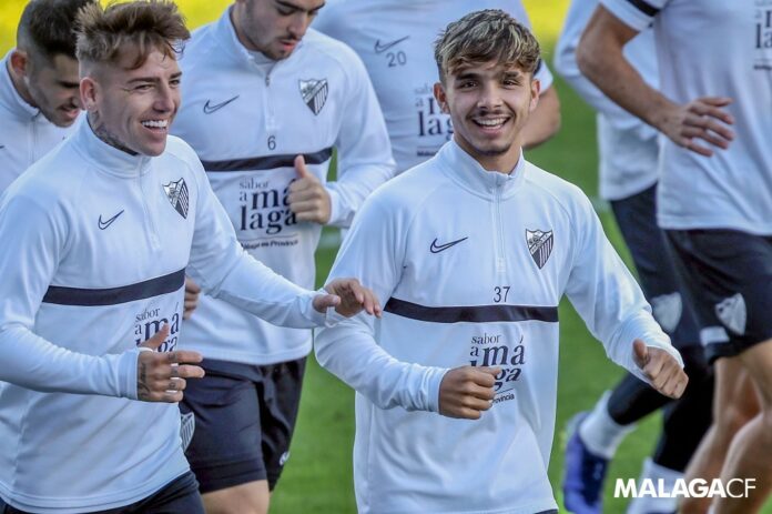 Kevin y Brandon en pleno entrenamiento del Málaga CF | MCF