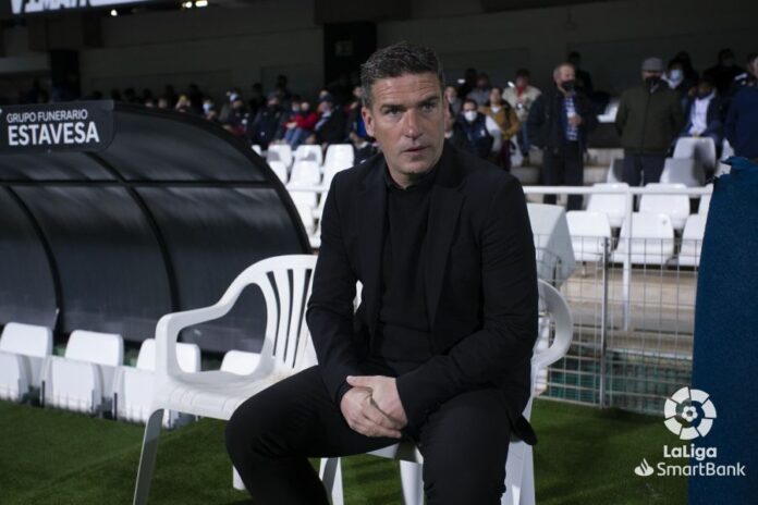 Luis Carrión en el encuentro ante el Valladolid