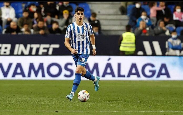 Andrés Caro con el Málaga CF