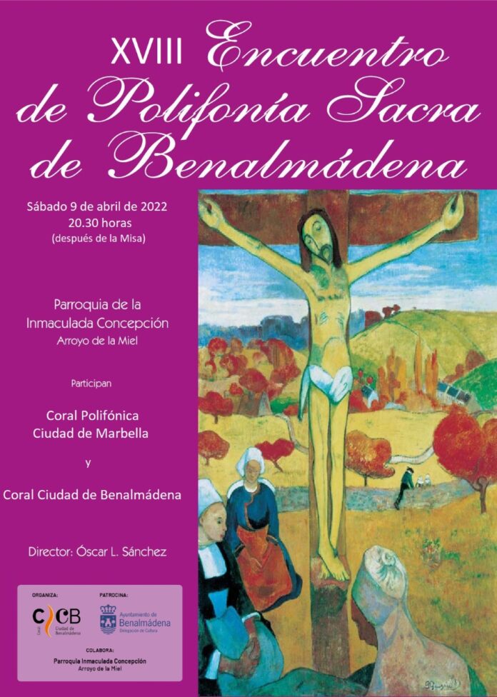 La Coral Ciudad de Benalmádena organiza este sábado el XVIII encuentro de Polifonía Sacra