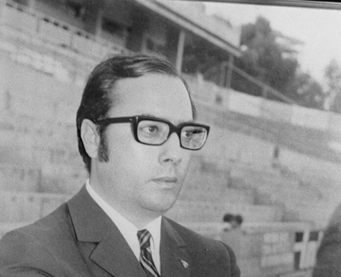 Rafael Serrano Carvajal, Presidente del CD Málaga. Málaga. Enero de 1963 | Archivo UMA