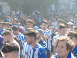 Corteo de la afición malaguista