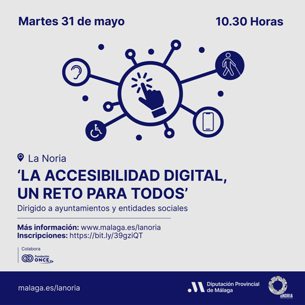La Diputación organiza la charla formativa 'La accesibilidad digital, un reto para todos', dirigida a ayuntamientos y entidades sociales