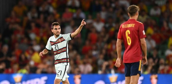 Ricardo Horta celebra el gol a España en la UEFA Nations League | Selección Portugal