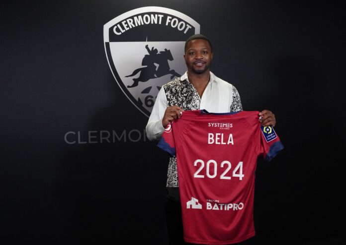 Bela en su presentación como nuevo jugador del Clermont Foot 63