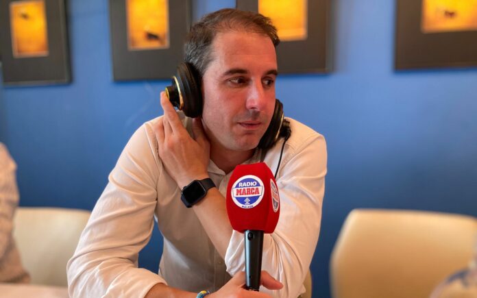 Carlos Arias en la entrevista con Radio MARCA Málaga