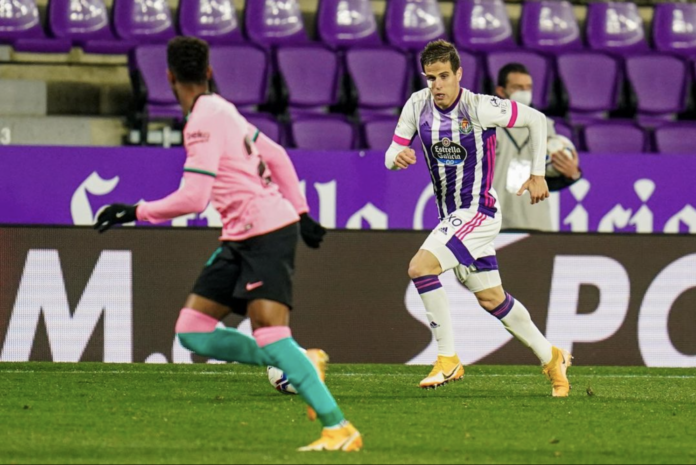 Pablo Hervías, con el Valladolid