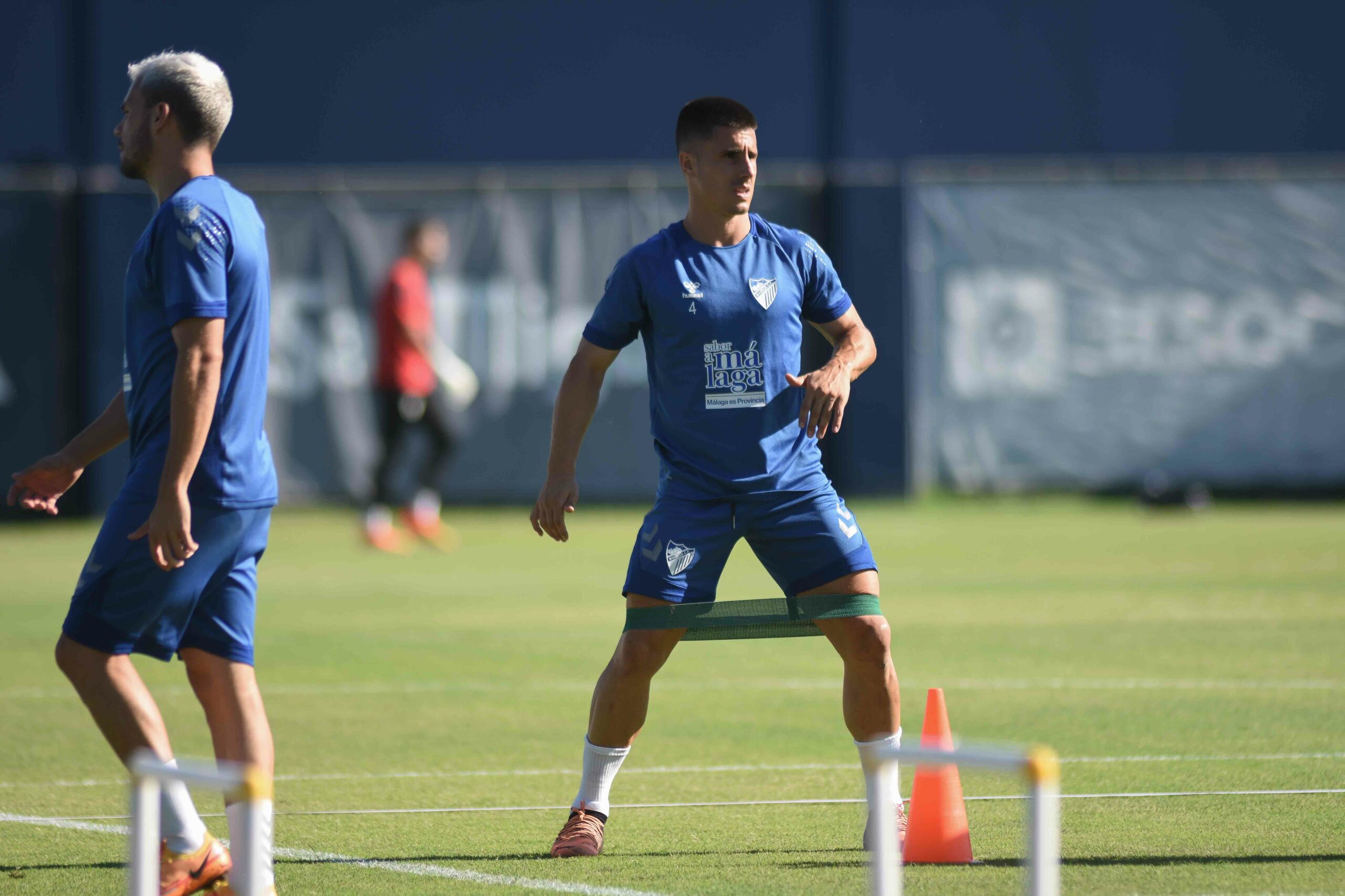 Unai Bustinza en un entrenamiento en el anexo | Javier Díaz