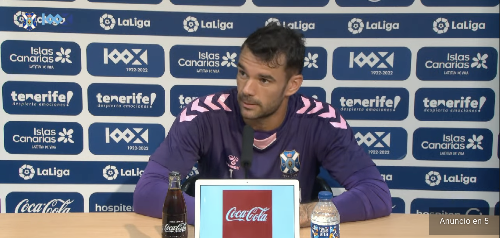 Juan Soriano en la previa del choque ante el Málaga CF
