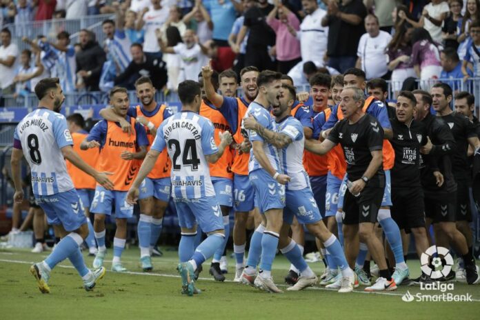 Cristian celebra su primer gol con el primer equipo en La Rosaleda | LaLiga