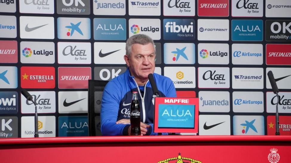 Javier Aguirre, en sala de prensa en la previa del Pontevedra-Mallorca de Copa | RCDM