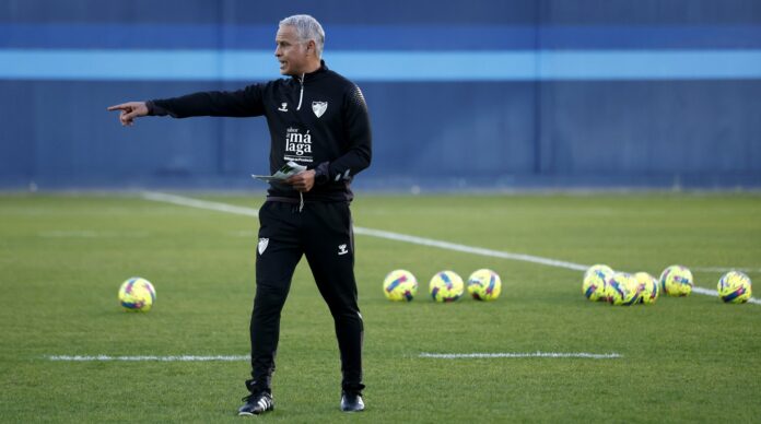 Sergio Pellicer, en su primer entrenamiento tras regresar al Málaga | MCF