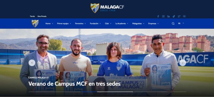 Página web del Málaga