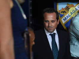 Kike Pérez, en el túnel de La Rosaleda | Javier Díaz
