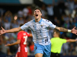Roberto celebra el gol al Atlético de Madrid B | Javier Díaz