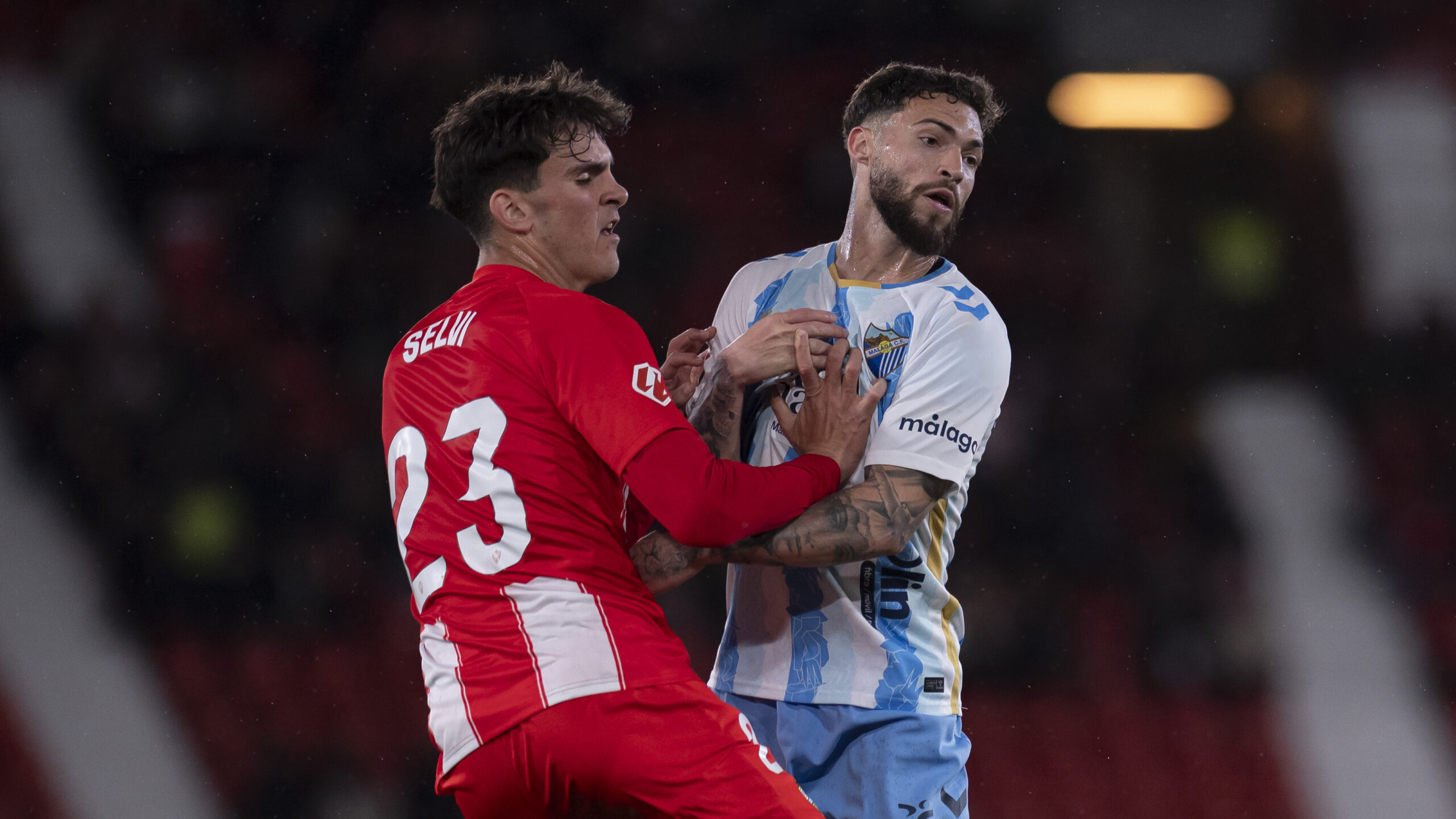 Dani Sánchez en un partido contra el Almería