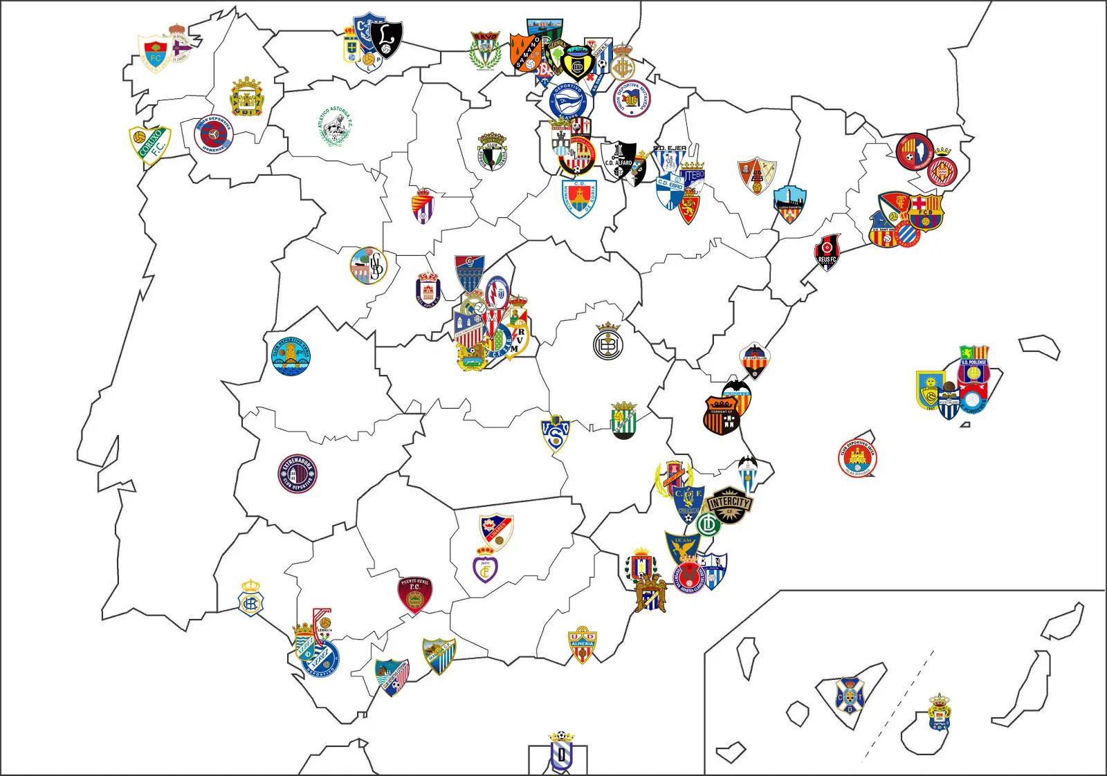 MAPA SEGUNDA FEDERACIÓN