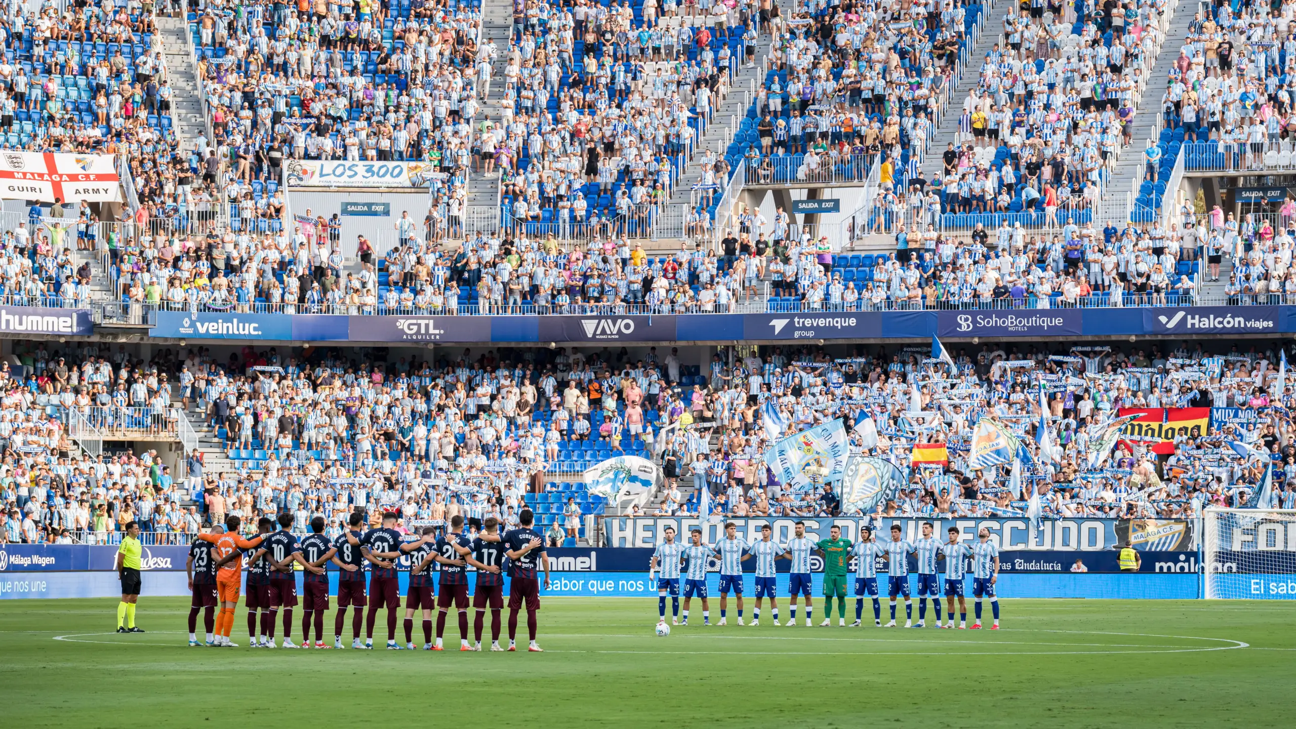 MÁLAGA CF VS SD EIBAR MINUTO DE SILENCIO MÁLAGA CF VS SD EIBAR MINUTO DE SILENCIO