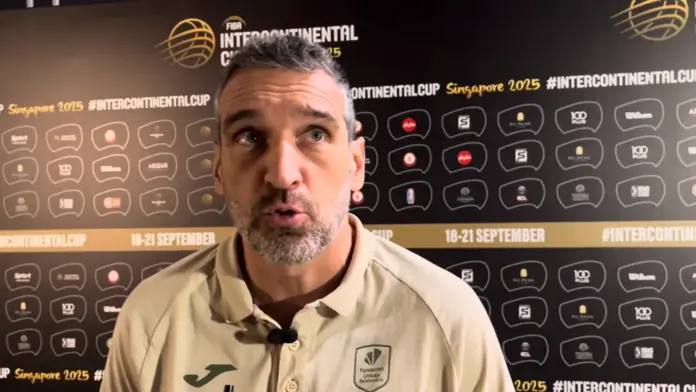 IBON NAVARRO TRAS EL PRIMER PARTIDO DE LA INTERCONTINENTAL ANTE EL AL-AHLI