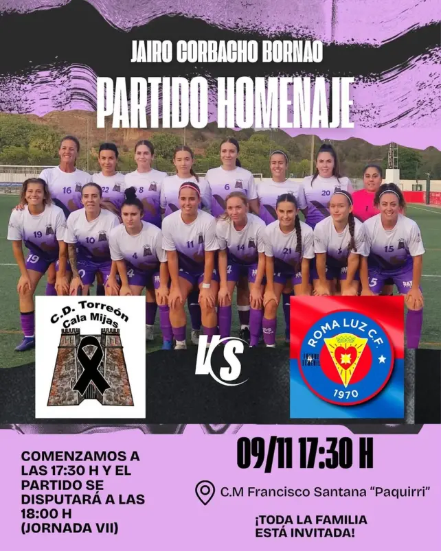 El CD Torreón Cala Mijas jugará un partido con alma en memoria de Jairo