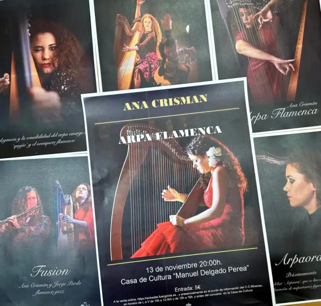 La Casa de la Cultura de Fuengirola acogerá el jueves 13 de noviembre un concierto de arpa flamenca a cargo de Ana Crismán