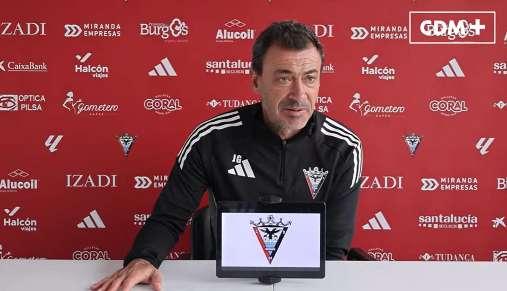 GALVÁN EN SALA DE PRENSA EN LA PREVIA DEL MÁLAGA CF VS MIRANDÉS