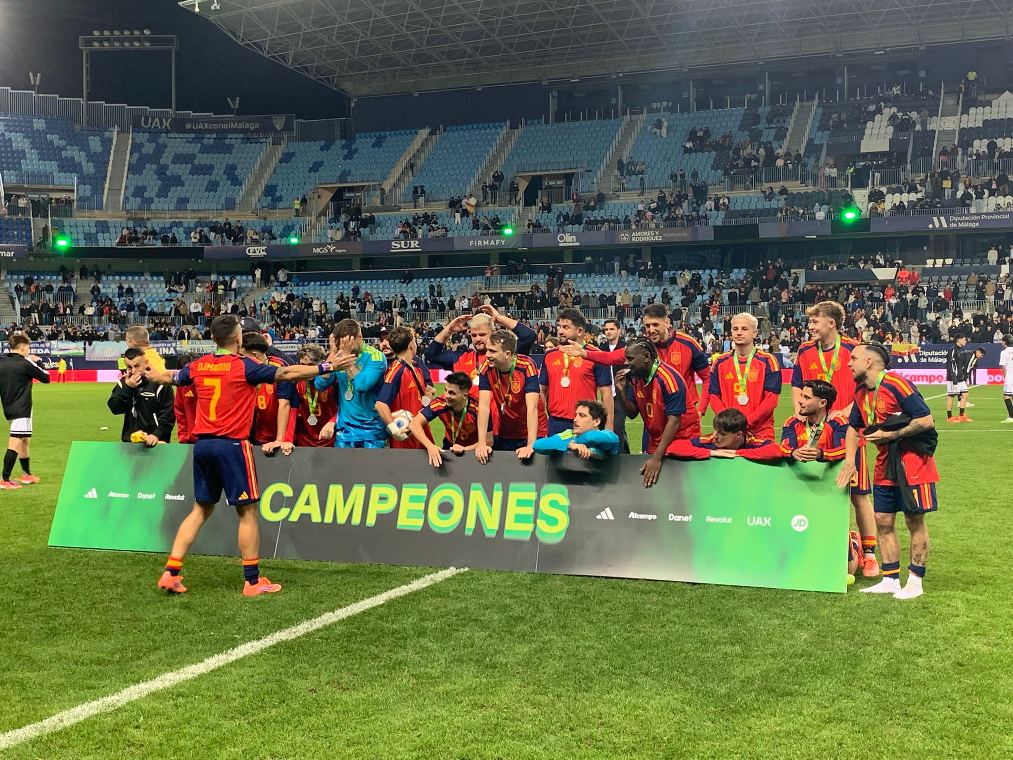 España se proclama campeona de El Partidazo de Youtubers en La Rosaleda || Foto: Hugo Rojas