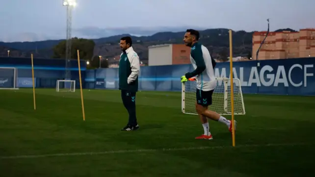Primer entrenamiento semanal del Málaga, previo a la 'era Funes'